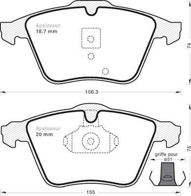 BENDIX 573201B - Тормозные колодки, дисковые, комплект autospares.lv