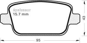 MGA 865 - Тормозные колодки, дисковые, комплект autospares.lv