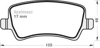 MGA 863 - Тормозные колодки, дисковые, комплект autospares.lv