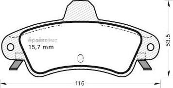 MGA 862 - Тормозные колодки, дисковые, комплект autospares.lv