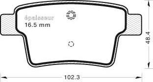 MGA 867 - Тормозные колодки, дисковые, комплект autospares.lv