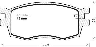 MGA 809 - Тормозные колодки, дисковые, комплект autospares.lv