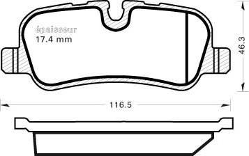 MGA 804 - Тормозные колодки, дисковые, комплект autospares.lv