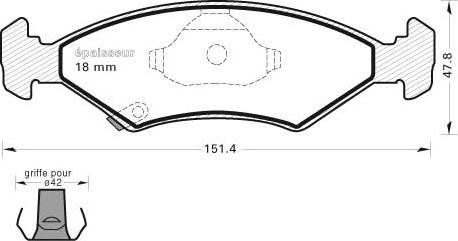 MGA 800 - Тормозные колодки, дисковые, комплект autospares.lv