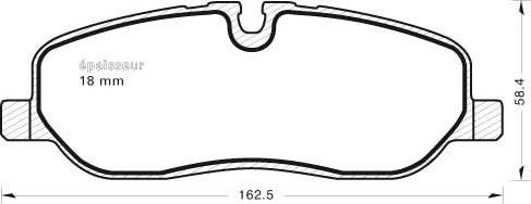 MGA 803 - Тормозные колодки, дисковые, комплект autospares.lv