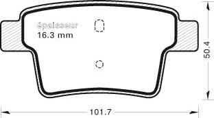 MGA 802 - Тормозные колодки, дисковые, комплект autospares.lv