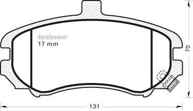 MGA 807 - Тормозные колодки, дисковые, комплект autospares.lv