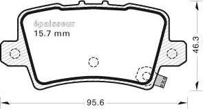 MGA 815 - Тормозные колодки, дисковые, комплект autospares.lv