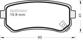 MGA 810 - Тормозные колодки, дисковые, комплект autospares.lv