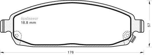 MGA 811 - Тормозные колодки, дисковые, комплект autospares.lv