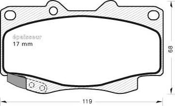 Unipart GBP1041AF - Тормозные колодки, дисковые, комплект autospares.lv