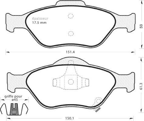 Equal Quality PF1090 - Тормозные колодки, дисковые, комплект autospares.lv