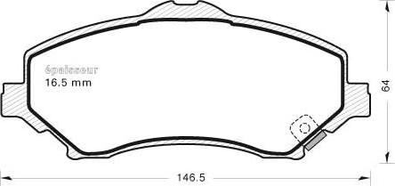 MGA 888 - Тормозные колодки, дисковые, комплект autospares.lv