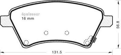 MGA 839 - Тормозные колодки, дисковые, комплект autospares.lv