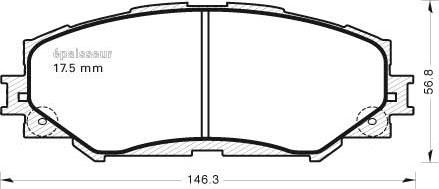 MGA 836 - Тормозные колодки, дисковые, комплект autospares.lv