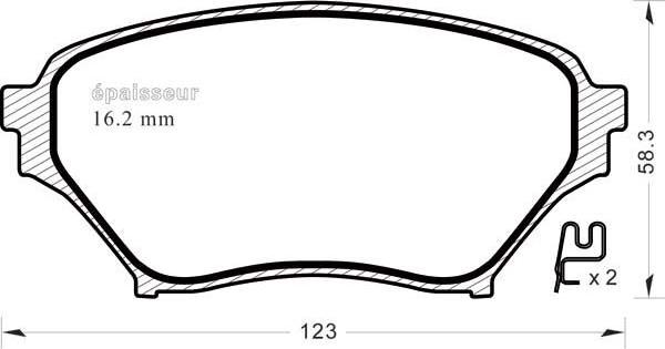 MGA 831 - Тормозные колодки, дисковые, комплект autospares.lv