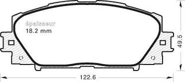 MGA 833 - Тормозные колодки, дисковые, комплект autospares.lv