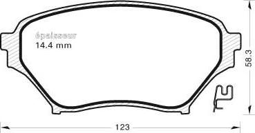 MGA 828 - Тормозные колодки, дисковые, комплект autospares.lv