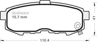 MGA 822 - Тормозные колодки, дисковые, комплект autospares.lv