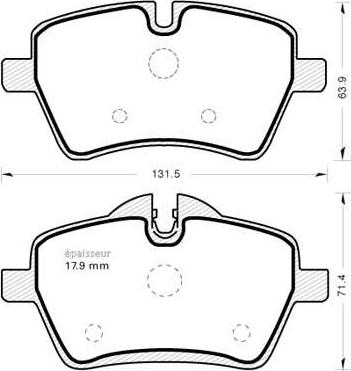 MGA 879 - Тормозные колодки, дисковые, комплект autospares.lv