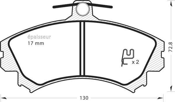 MGA 875 - Тормозные колодки, дисковые, комплект autospares.lv