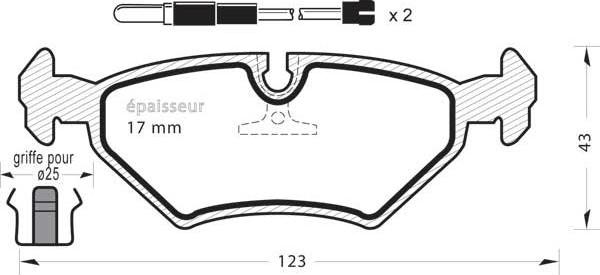 MGA 876 - Тормозные колодки, дисковые, комплект autospares.lv