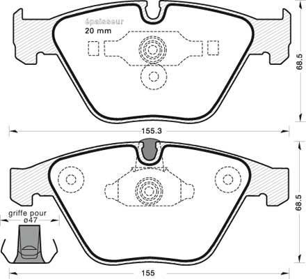 MGA 873 - Тормозные колодки, дисковые, комплект autospares.lv