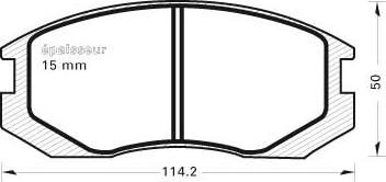 MGA 390 - Тормозные колодки, дисковые, комплект autospares.lv