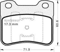 MGA 392 - Тормозные колодки, дисковые, комплект autospares.lv