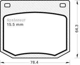 ECHLIN INTERNATIONAL FT-4120 - Тормозные колодки, дисковые, комплект autospares.lv