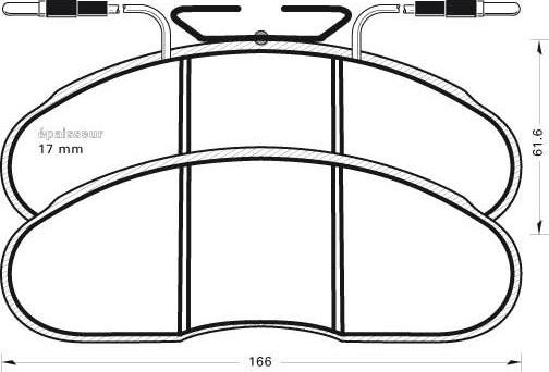 MGA 344 - Тормозные колодки, дисковые, комплект autospares.lv