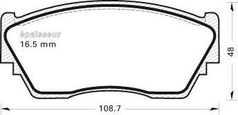 MGA 341 - Тормозные колодки, дисковые, комплект autospares.lv