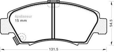 MGA 342 - Тормозные колодки, дисковые, комплект autospares.lv