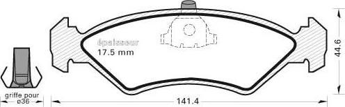 MGA 354 - Тормозные колодки, дисковые, комплект autospares.lv