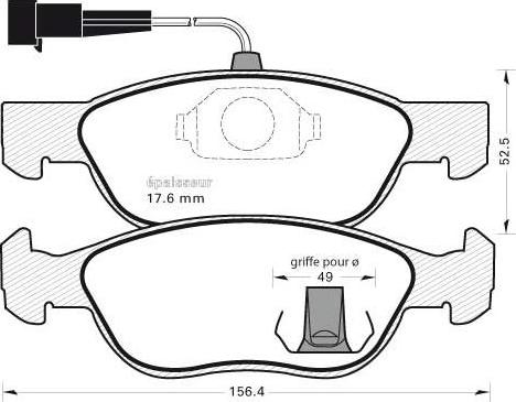 Woking 487300 - Тормозные колодки, дисковые, комплект autospares.lv