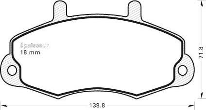 MGA 350 - Тормозные колодки, дисковые, комплект autospares.lv