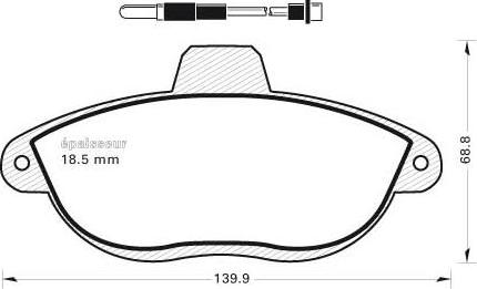 MGA 351 - Тормозные колодки, дисковые, комплект autospares.lv