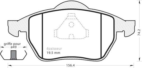 MGA 352 - Тормозные колодки, дисковые, комплект autospares.lv