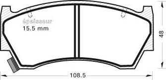 MGA 365 - Тормозные колодки, дисковые, комплект autospares.lv