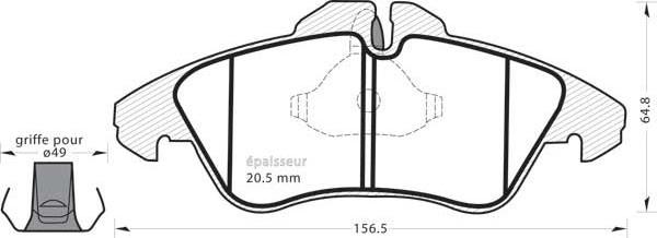 MGA 368 - Тормозные колодки, дисковые, комплект autospares.lv