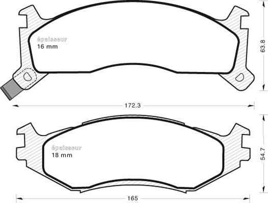 MGA 363 - Тормозные колодки, дисковые, комплект autospares.lv