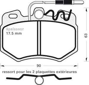 MGA 307 - Тормозные колодки, дисковые, комплект autospares.lv