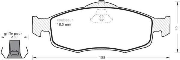 MGA 315 - Тормозные колодки, дисковые, комплект autospares.lv