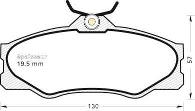 MGA 311 - Тормозные колодки, дисковые, комплект autospares.lv