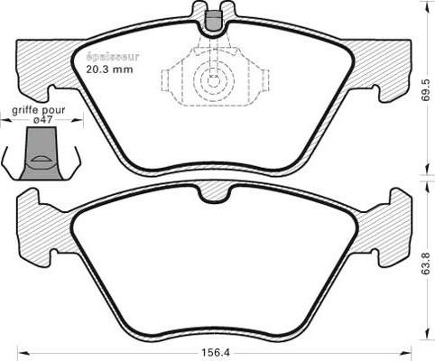 MGA 389 - Тормозные колодки, дисковые, комплект autospares.lv