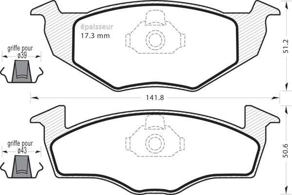 MGA 386 - Тормозные колодки, дисковые, комплект autospares.lv