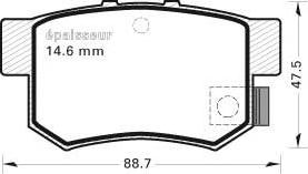 MGA 380 - Тормозные колодки, дисковые, комплект autospares.lv