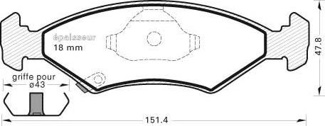 MGA 383 - Тормозные колодки, дисковые, комплект autospares.lv