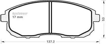 DJ Parts BP1483 - Тормозные колодки, дисковые, комплект autospares.lv