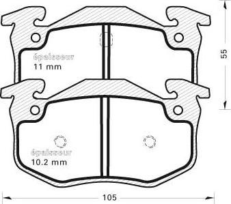 MGA 321 - Тормозные колодки, дисковые, комплект autospares.lv